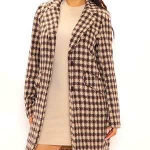 “Serving Looks” Brown Combo Coat